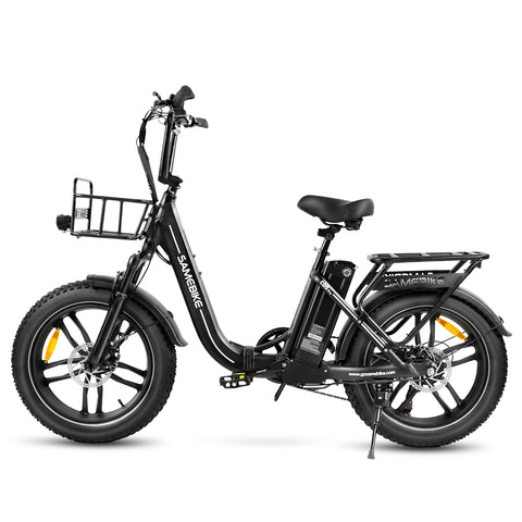 SAMEBIKE C05 Pro Bicicleta Elétrica - Motor 350W Bateria 36V13Ah Autonomia 35KM Travão a Disco Mecânico - Preto