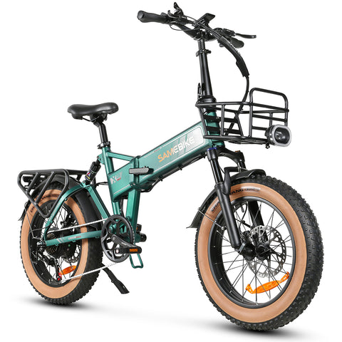SAMEBIKE XWLX09-II Bicicleta Elétrica - Motor 1000W Bateria 48V15AH Autonomia 65KM Travão a Disco Hidráulico - Verde