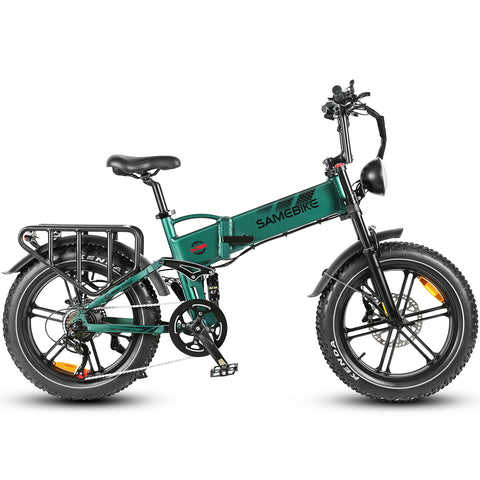 SAMEBIKE RS-A02 Bicicleta Elétrica - Motor 750W Bateria 48V17AH Autonomia 55KM Travão a Disco Hidráulico - Verde