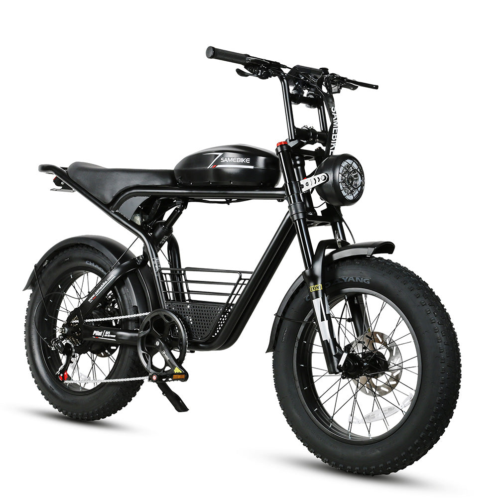SAMEBIKE M20-I Bicicleta Elétrica - Motor 1200W Bateria 48V18Ah Autonomia 65KM Travão a Disco Hidráulico - Preto