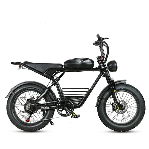 SAMEBIKE M20-I Bicicleta Elétrica - Motor 1200W Bateria 48V18Ah Autonomia 65KM Travão a Disco Hidráulico - Preto