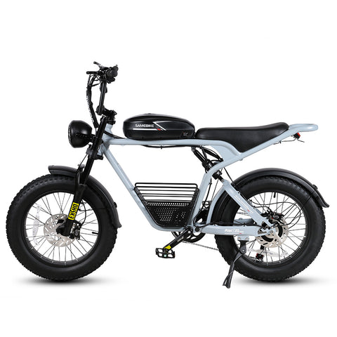 SAMEBIKE M20-I Bicicleta Elétrica - Motor 1200W Bateria 48V18Ah Autonomia 65KM Travão a Disco Hidráulico - Azul