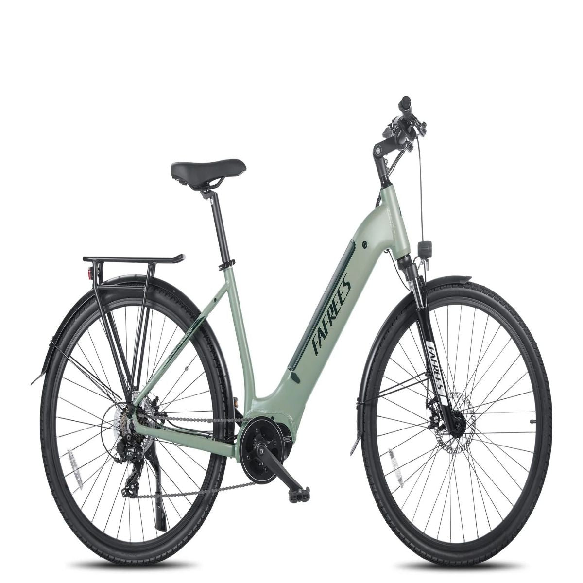 Bicicleta Elétrica FAFREES FM9 - 250W Bateria 540WH Alcance 110KM Freios a Disco - Verde
