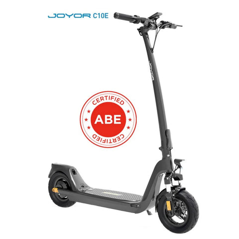 JOYOR C10E Dobrável Certificação ABE Patinete Elétrico - Motor 500W Bateria 48V10.4AH Pneus de 10 Polegadas Freios a Disco - Preto