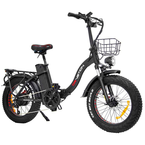 Bicicleta elétrica DrveTion CT20 - Potência 750W Bateria 48V 10AH Rodas 20" Travões de Disco - Preto