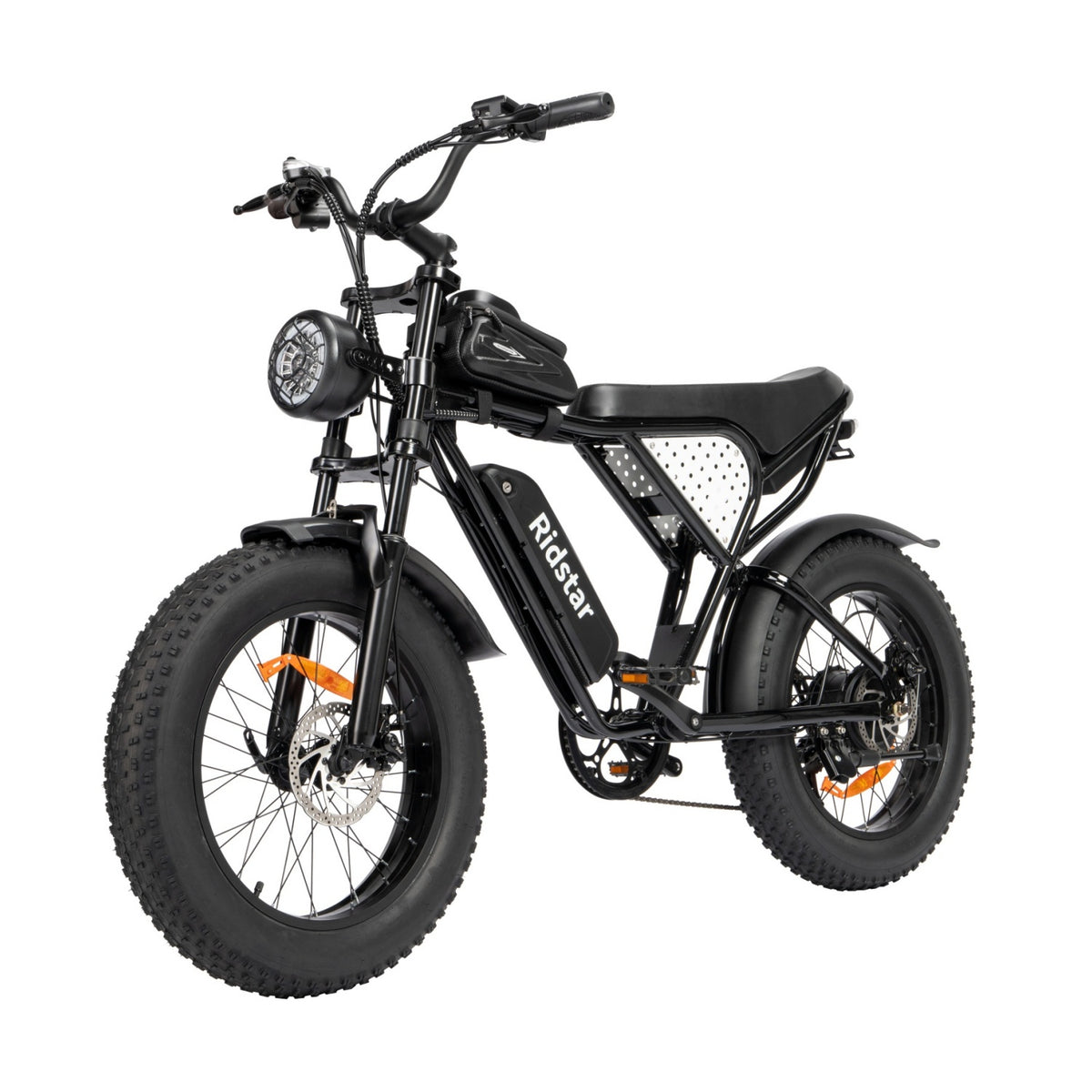 Ridstar Q20 Bicicleta Elétrica - Motor 500W Bateria 48V15Ah Pneus de 20 Polegadas Travão a Disco Mecânico - Preto