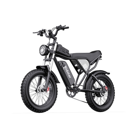 Ridstar Q20 Bicicleta Elétrica - Motor 750W Bateria 48V20Ah Pneus 20 Polegadas Travão a Disco Hidráulico - Preto