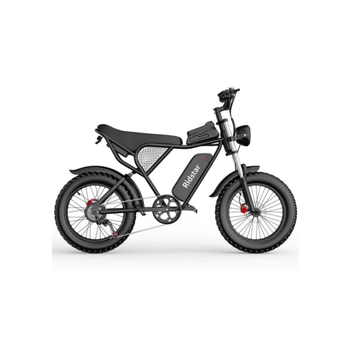 Ridstar Q20 Bicicleta Elétrica - Motor 750W Bateria 48V20Ah Pneus 20 Polegadas Travão a Disco Hidráulico - Preto