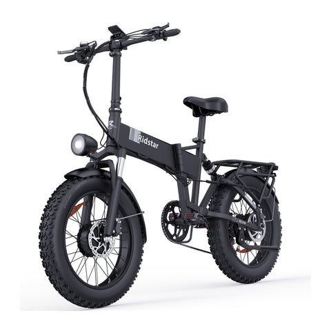Ridstar H20 Pro Bicicleta Elétrica - Motor Duplo 500W*2 Bateria 48V23Ah Pneus 20 Polegadas Travão de Disco com óleo Hidráulico - Preto
