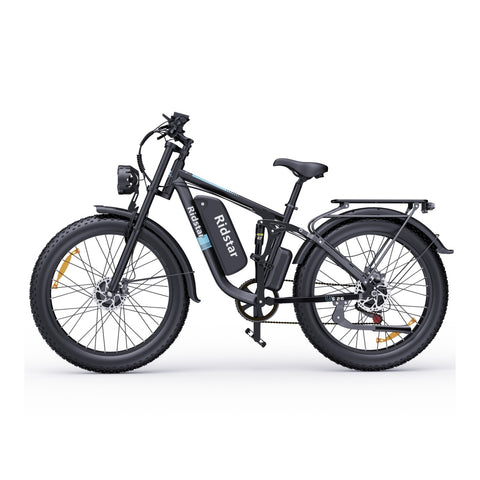 Ridstar E26 Pro Bicicleta Elétrica - Motor Duplo 500W *2 Bateria 48V23Ah Pneus 26 Polegadas Travão de Disco com óleo Hidráulico - Preto
