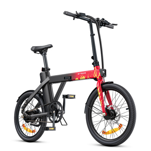 Bicicleta Elétrica ENGWE P20 Edição Limitada - Potência 250W Bateria 36V9.6Ah Pneus de 20 Polegadas - Vermelho