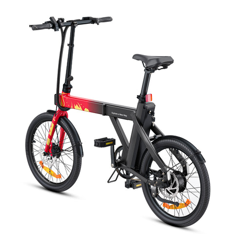 Bicicleta Elétrica ENGWE P20 Edição Limitada - Potência 250W Bateria 36V9.6Ah Pneus de 20 Polegadas - Vermelho
