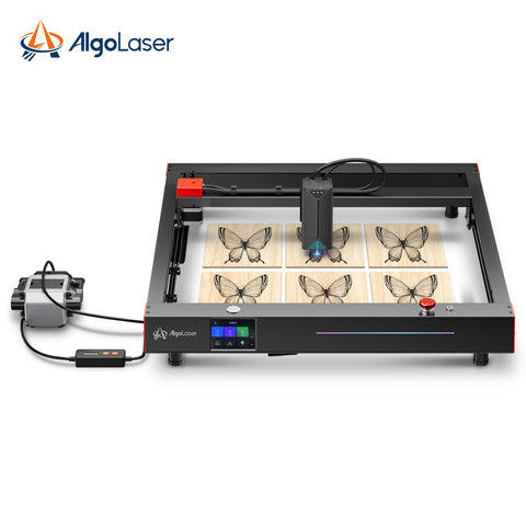 Máquina De Gravação A Laser AlgoLaser Delta - A Potência Do Laser é De 22W A Velocidade De Gravação é De 30000mm/min, A Area De Trabalho é De 440mm*415mm, A Tecnologia De Fonte De Luz é Luz Combinada De Polarização - Preto Vermelho