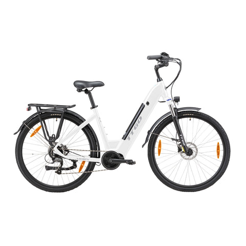 Bicicleta Elétrica TTGO ZZ-28ST - Motor 250W Bateria 36V20AH Rodas de 28 Polegadas Velocidade Máxima de 25km/h Travão a Disco - Branco