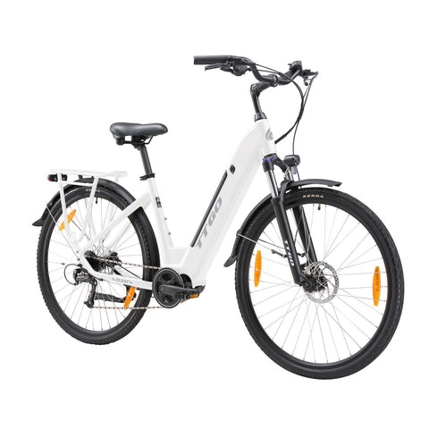 Bicicleta Elétrica TTGO ZZ-28ST - Motor 250W Bateria 36V20AH Rodas de 28 Polegadas Velocidade Máxima de 25km/h Travão a Disco - Branco