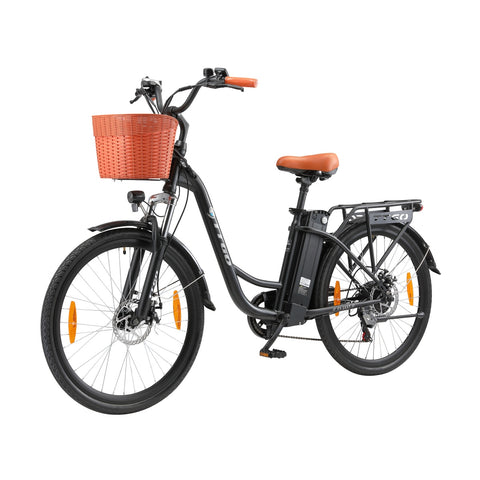 Bicicleta Elétrica TTGO YY-26ST - Motor 250W Bateria 36V14.5AH Rodas de 26 Polegadas Freios Mecânicos a Disco - Preto