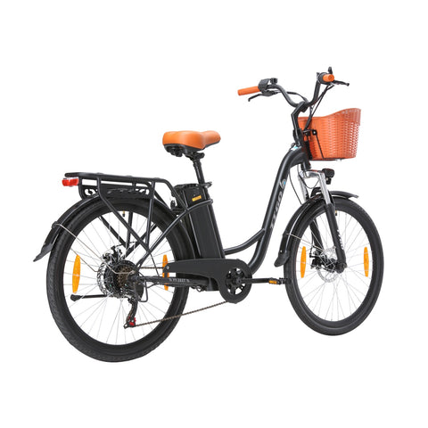 Bicicleta Elétrica TTGO YY-26ST - Motor 250W Bateria 36V14.5AH Rodas de 26 Polegadas Freios Mecânicos a Disco - Preto