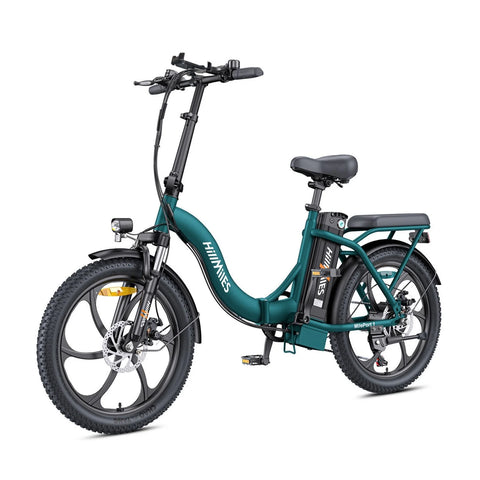 Bicicleta Elétrica HillMiles MilePort 1 – Motor 250W Bateria 36V13Ah Pneus De 20 Polegadas Travão De Disco Mecânico - Verde