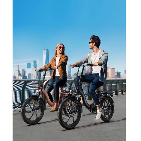 Bicicleta Elétrica HillMiles MilePort 1 – Motor 250W Bateria 36V13Ah Pneus De 20 Polegadas Travão De Disco Mecânico - Verde