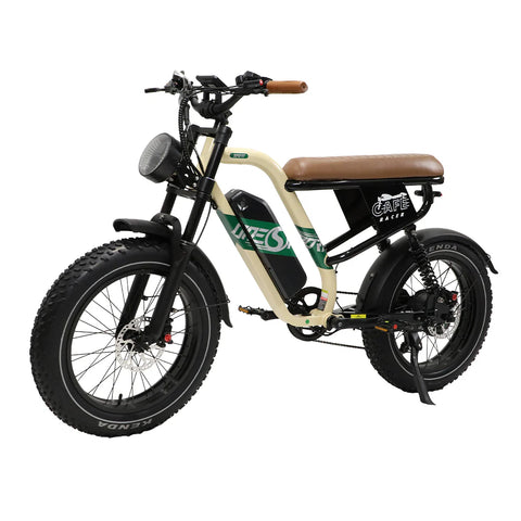 ONESPORT W66 ELECTRIC BIKE - Potência 500W Bateria 48V 13.5AH 20" Pneus Travão hidráulico - Bege Amarelo