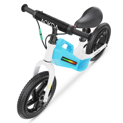 AOKDA AO-K8 Bicicleta de Equilíbrio Elétrica Crianças - Motor 180W Bateria 21.6V5.2AH Roda 12" - Azul