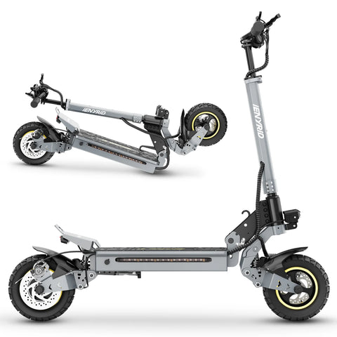 Trotinete Elétrica iENYRID IE-S1 - Motor 800W Bateria 48V15Ah Freio a Disco Dobrável - Cinza