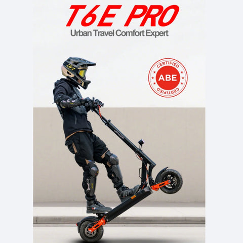 JOYOR T6E PRO Dobrável Patinete Elétrico Certificação ABE - Motor 500W Bateria 48V26AH Pneus 10" off-road - Preto