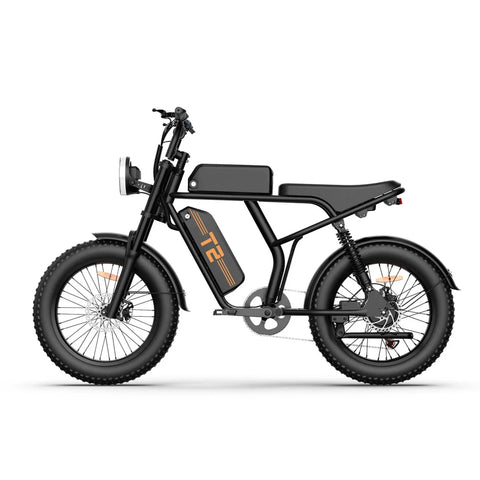 URLIFE T2 E-Bike - Motor 250W Bateria 48V 15.6Ah Travões a Disco Assistência ao Pedal - Preto