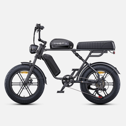 Bicicleta Elétrica ENGWE M1 NL - Motor 250W Bateria 48V28.6AH Pneus de 20 Polegadas Travões de Disco Hidráulicos Manípulo da Alavanca de Velocidades Sem Punho- Preto