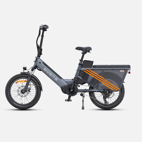 Bicicleta Elétrica ENGWE LE20 EU - Pneus De 20 Polegadas Potência 250W Célula única Bateria 48V19.2AH Travões Hidráulicos - Cinza