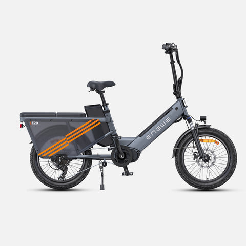 Bicicleta Elétrica ENGWE LE20 EU - Pneus De 20 Polegadas Potência 250W Célula única Bateria 48V19.2AH Travões Hidráulicos - Cinza