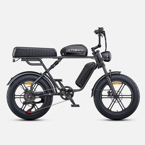 Bicicleta Elétrica ENGWE M1 NL - Motor 250W Bateria 48V28.6AH Pneus de 20 Polegadas Travões de Disco Hidráulicos Manípulo da Alavanca de Velocidades Sem Punho- Preto