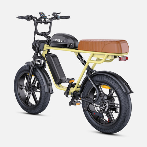 Bicicleta Elétrica ENGWE M1 NL - Motor 250W Bateria 48V28.6AH Pneus de 20 Polegadas Travões de Disco Hidráulicos Manípulo da Alavanca de Velocidades Sem Punho - Amarelo