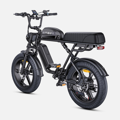 Bicicleta Elétrica ENGWE M1 NL - Motor 250W Bateria 48V28.6AH Pneus de 20 Polegadas Travões de Disco Hidráulicos Manípulo da Alavanca de Velocidades Sem Punho- Preto