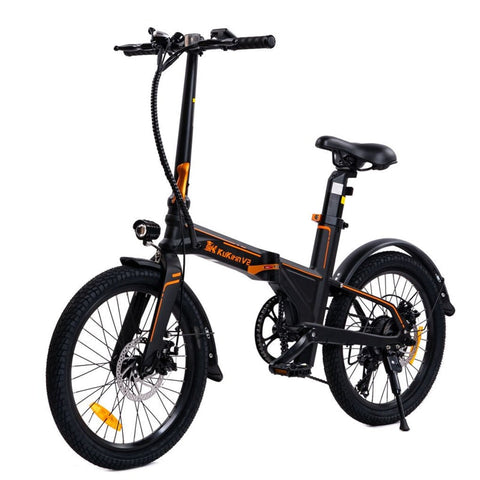 Bicicleta Elétrica Kukirin V2: Motor 250W | Bateria 270WH | Autonomia 45 km | Freios a Disco | Cor Preto