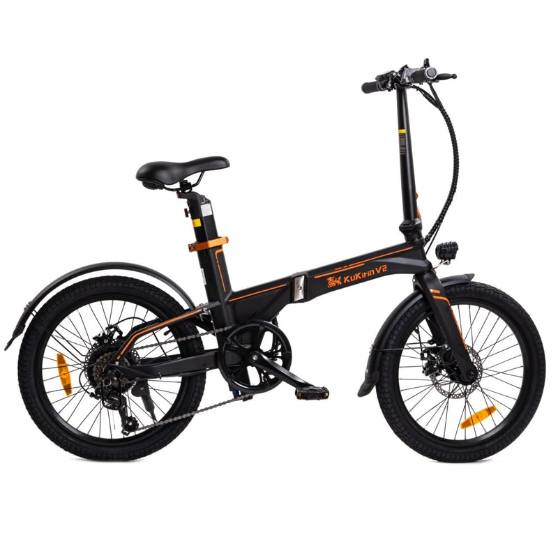 Bicicleta Elétrica Kukirin V2: Motor 250W | Bateria 270WH | Autonomia 45 km | Freios a Disco | Cor Preto