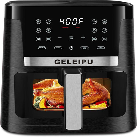 Fritadeira Sem Óleo GELEIPU-DL27 - Potência 1800W Capacidade 7L 12 Modos de Cozimento - Preto