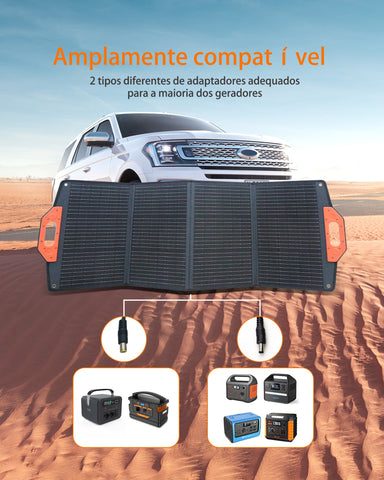 NOVOO 100W painel solar portátil carregador de bateria solar dobrável