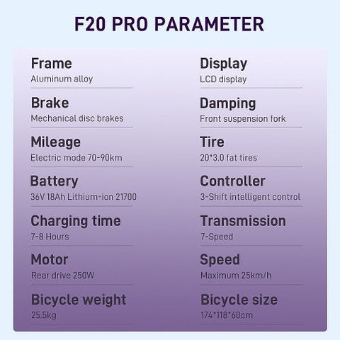 FAFREES F20 Pro: Bicicleta Elétrica de 250W | Autonomia de 80KM"