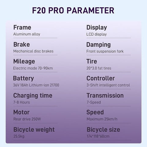 FAFREES F20 Pro: Bicicleta Elétrica de 250W | Autonomia de 80KM