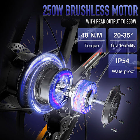 FAFREES F20: Bicicleta Elétrica de 250W | Autonomia de 70KM