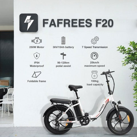 FAFREES F20: Bicicleta Elétrica de 250W | Autonomia de 70KM
