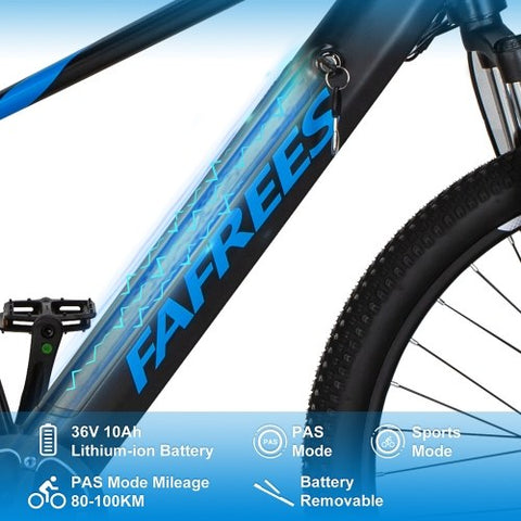FAFREES KRE27.5: Bicicleta Elétrica de 250W | Autonomia de 90KM