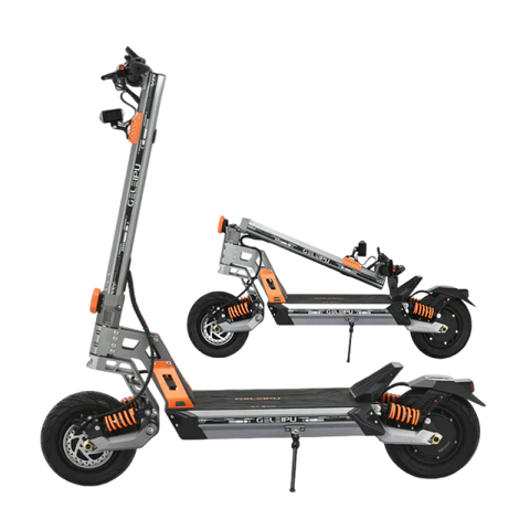 GELEIPU GT EVO Trotinete Eléctrica - Motor 1600W*2 Bateria 60V36AH Pneus 11 Polegadas - Cinza