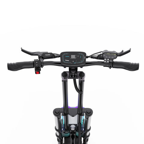 Trotinete Eléctrica OOTD T90 - Motor 2100W*2 Bateria 60V31.2AH Pneus13'' Travão A Disco óleo - Preta Cinza