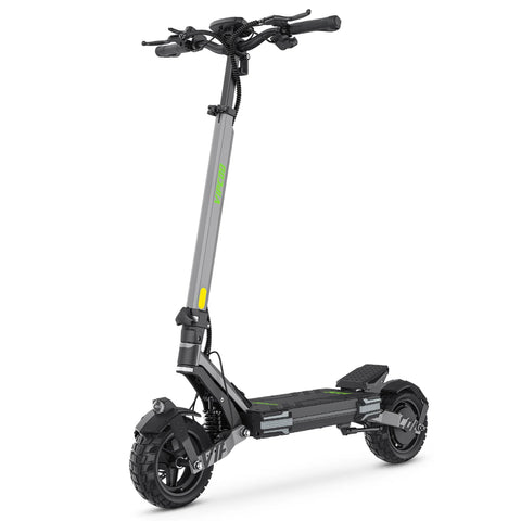 Trotinete Elétrica VIPCOO VC-VS6 - Motor 1000W Bateria 48V18.2Ah Pneus de 10 Polegadas Dobrável Travão Mecânico de Disco Seguro - Cinza